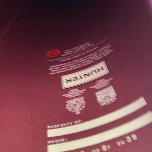 Hunter Asymmetric Colorblock Welly Boot LIKE NEW - Picture 9 of 10